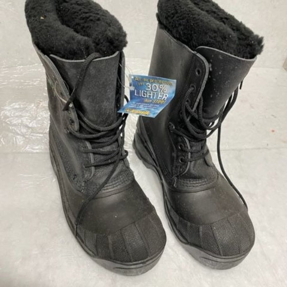 KAMIK Industrial Safety Toe Insulated Waterproof Black Work Boots Size 10